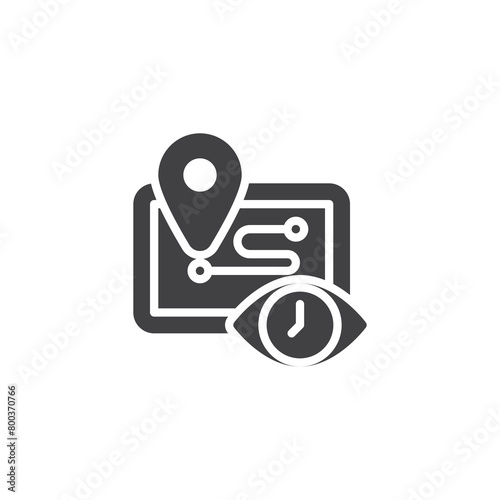 Screen with live trucking vector icon