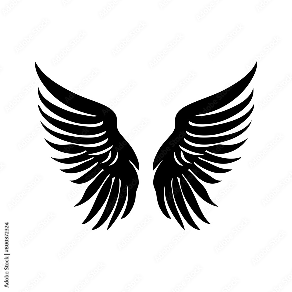 angel feather wings simple design Vector illustration