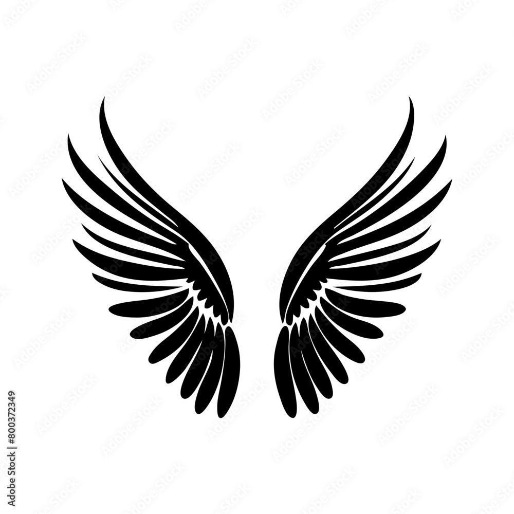 Obraz premium angel feather wings simple design Vector illustration