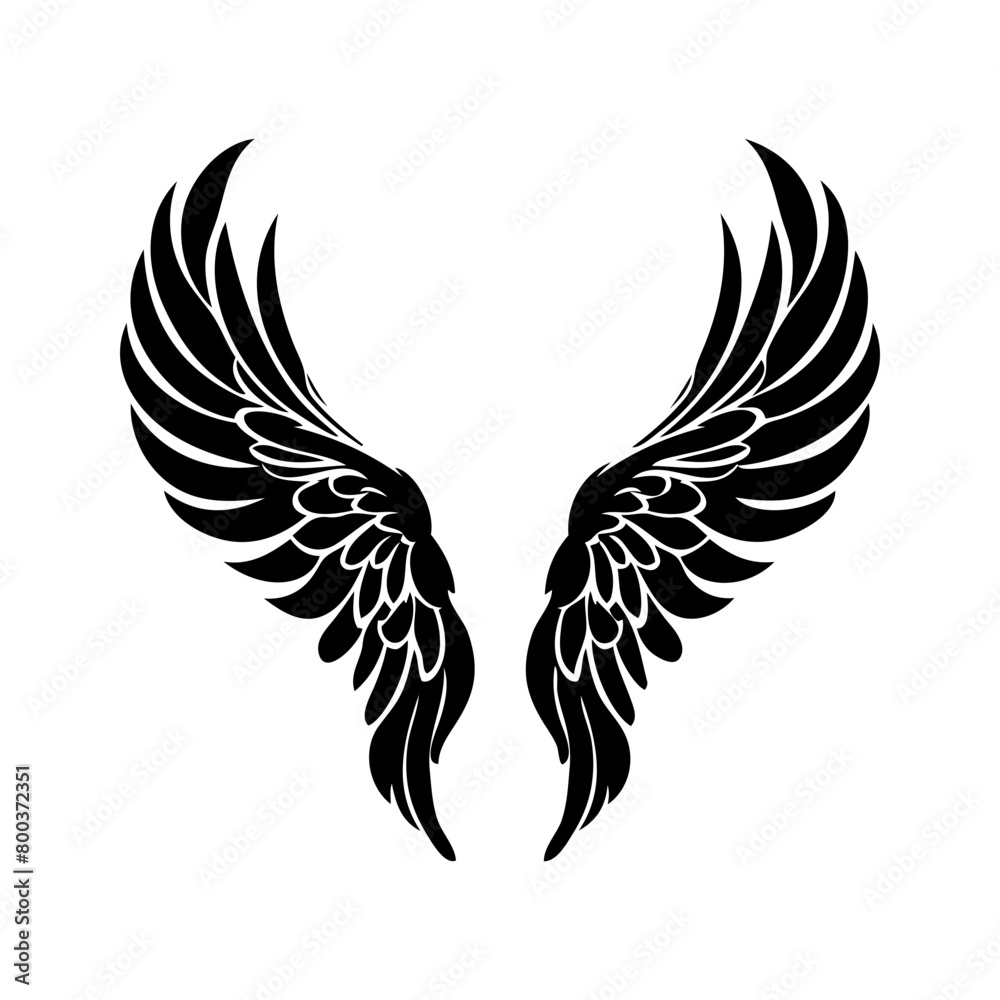angel feather wings simple design Vector illustration angel feather wings simple design Vector illustration