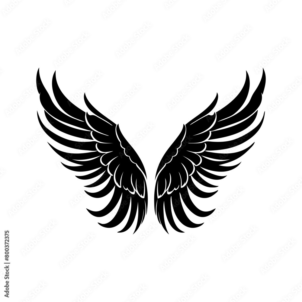 angel feather wings simple design Vector illustration angel feather wings simple design Vector illustration