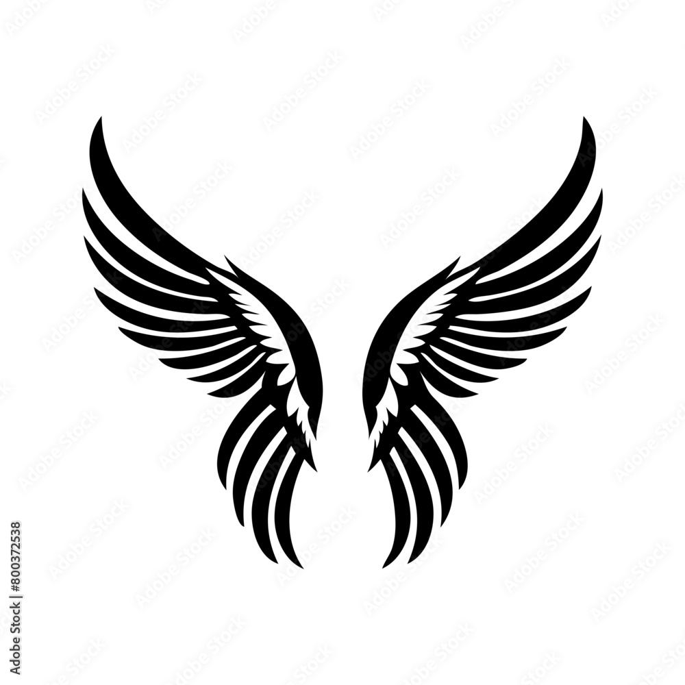 angel feather wings simple design Vector illustration