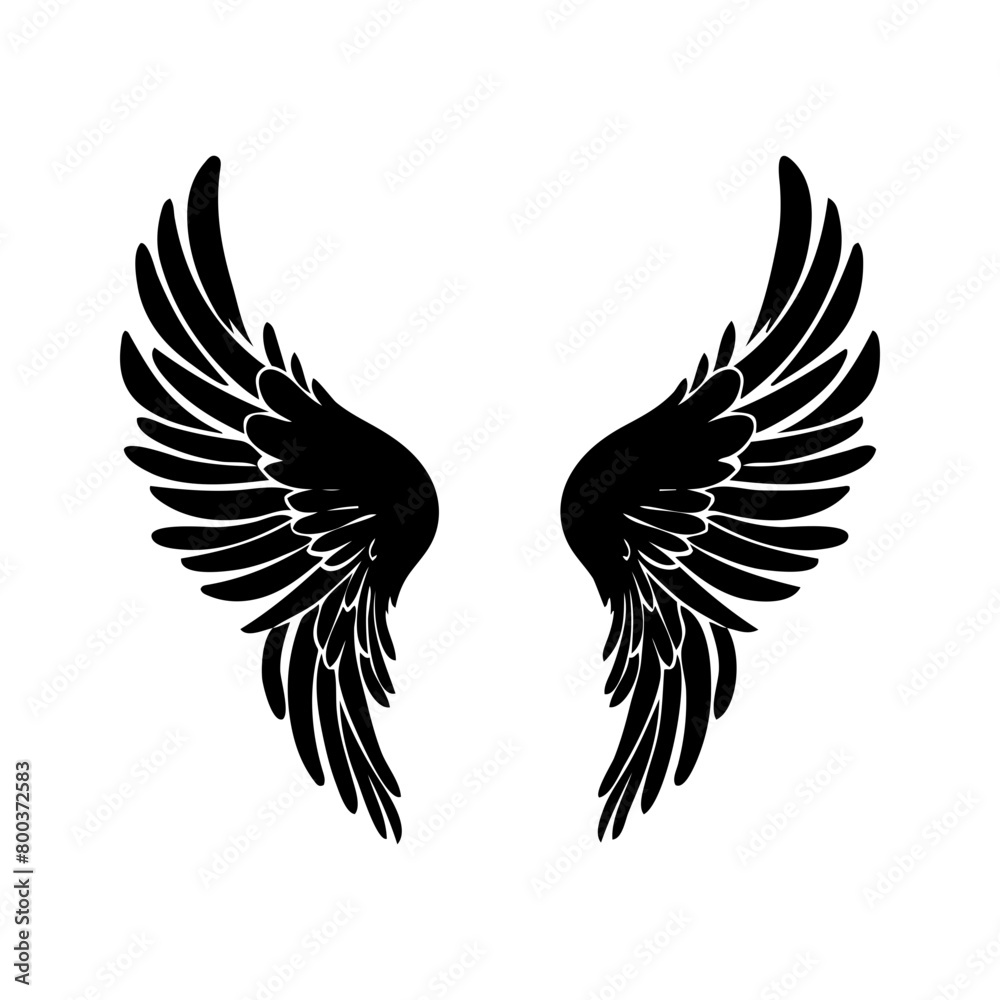angel feather wings simple design Vector illustration angel feather wings simple design Vector illustration