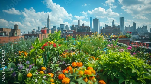City Oasis: Urban Rooftop Garden, generative ai