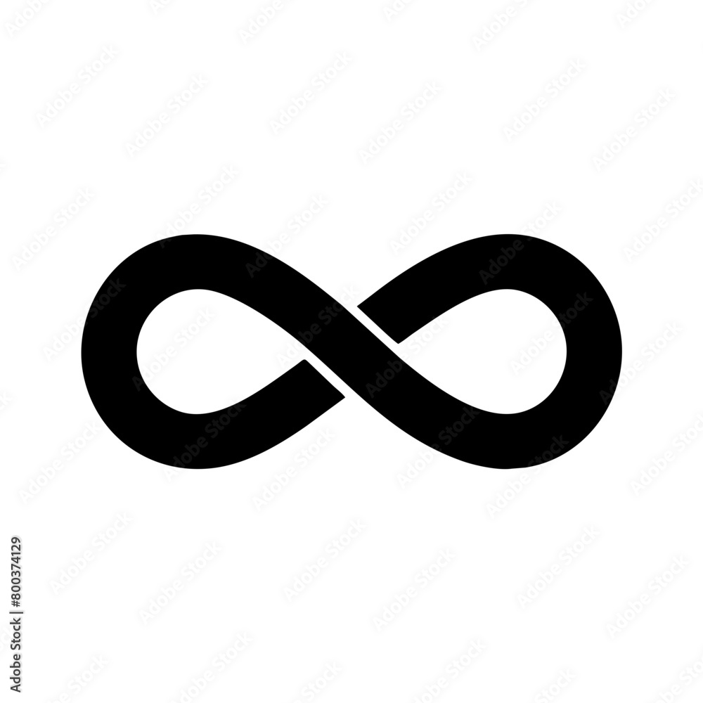 Infinity icon, eternity, infinite, endless, loop symbol. Vector graphics silhouette sing symbol Illustration on a Transparent Background Infinity icon, eternity, infinite, endless, loop symbol. Vector graphics silhouette sing symbol Illustration on a Transparent Background