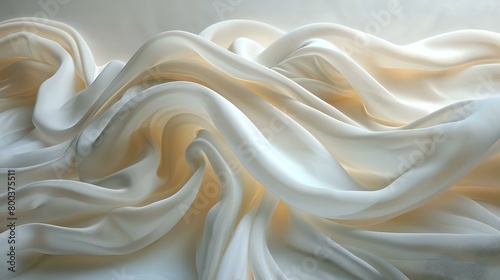 Luxurious Silk Cloth in Fluid Motion