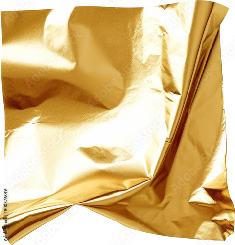 golden foil isolated on white or transparent background,transparency 