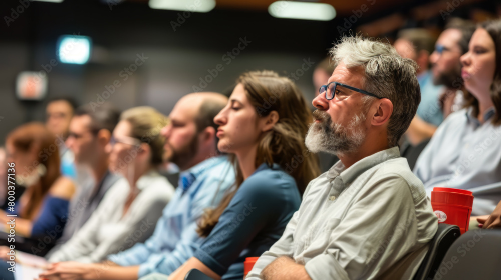 Engaged Audience in Lecture Hall Engaged Audience in Lecture Hall