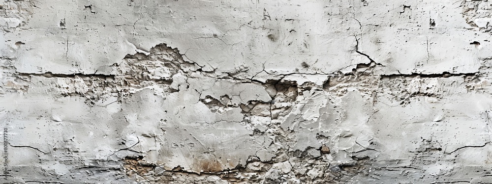 Close-up of cracked concrete and peeling paint on a surface giving a grunge texture. Close-up of cracked concrete and peeling paint on a surface giving a grunge texture.
