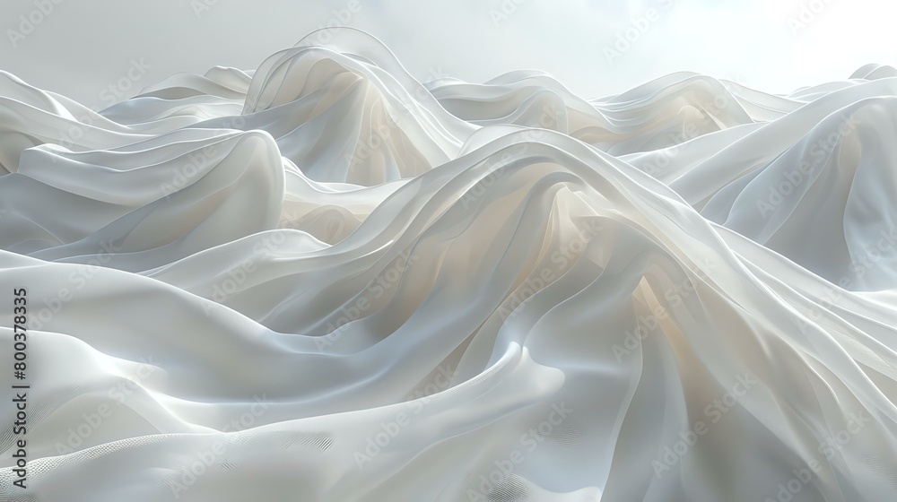 Fototapeta premium Smooth White Silk in Soft, Natural Lighting