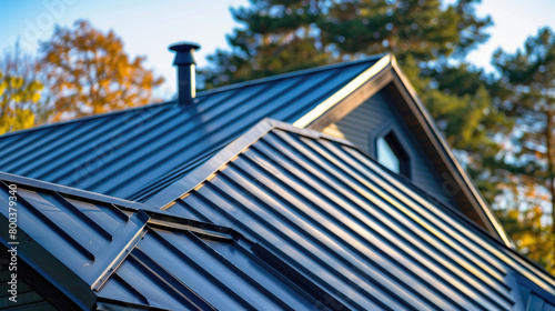 Wallpaper Mural Close-Up of Shiny Metal Roof Torontodigital.ca
