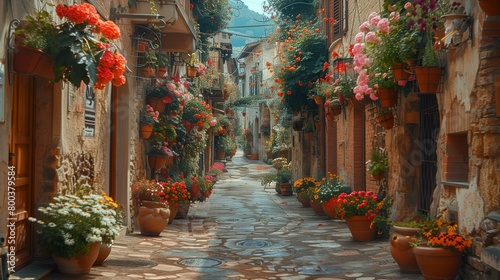 Charming Streets of Tuscany, generative ai