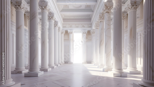 Building with classic marble pillars 