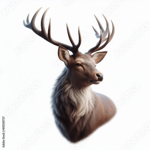 deer isolated on white © Deanmon
