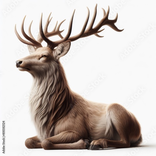 deer isolated on white