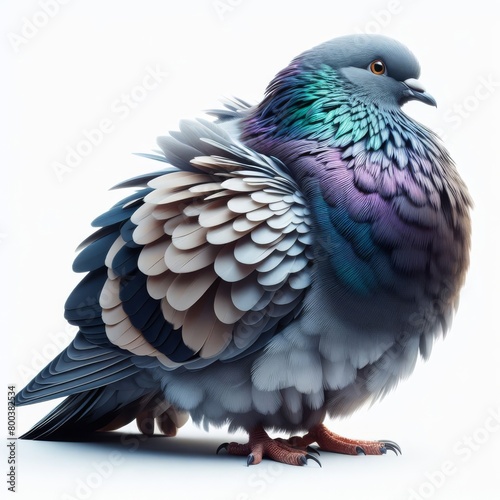 pigeon on white background © Deanmon