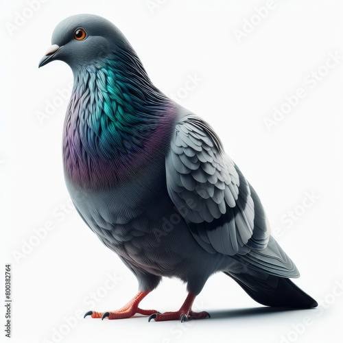 pigeon on white background © Deanmon