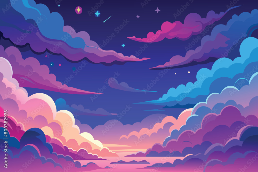 A sky full of clouds with a bright blue sky in the background A sky full of clouds with a bright blue sky in the background