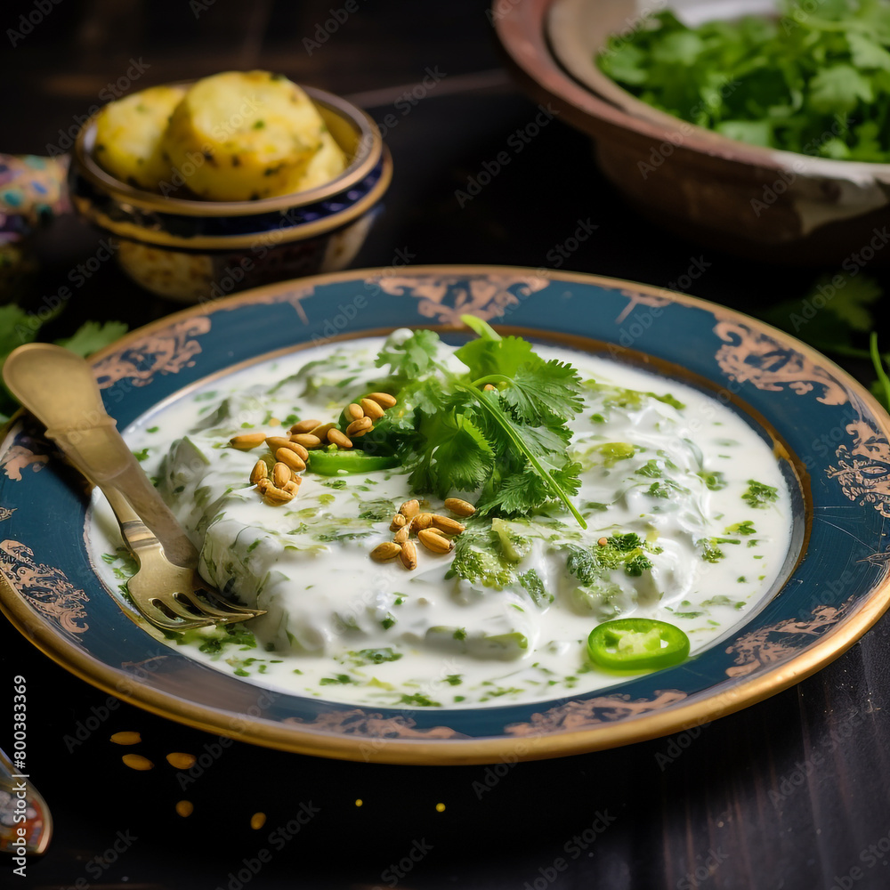 custom made wallpaper toronto digitalDahi barah serve with chatni on plate