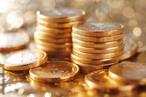 pile of gold coins professional photography