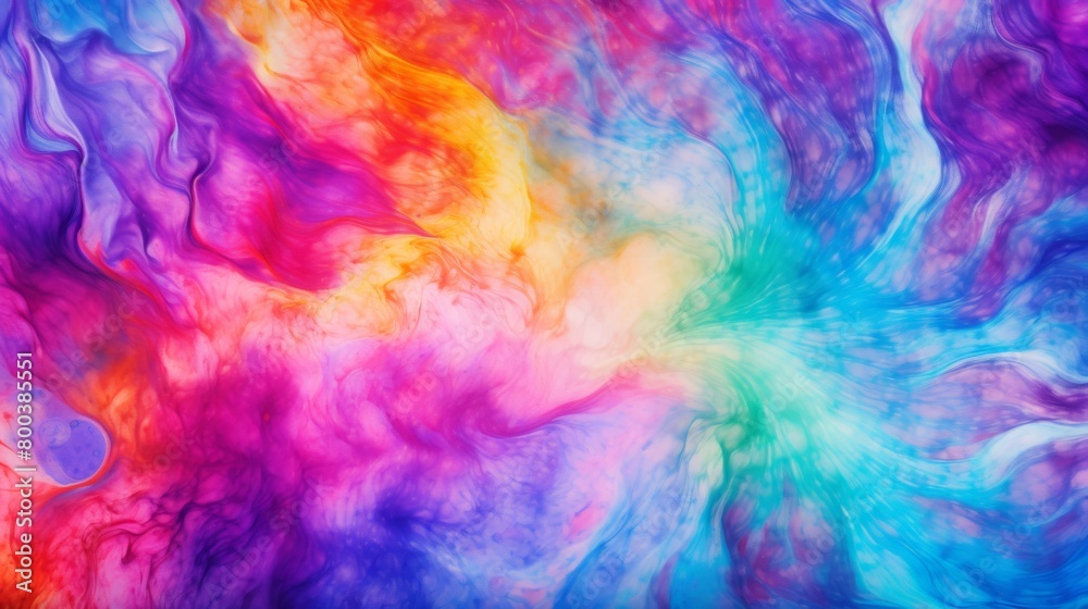 This image showcases a dynamic and colorful flow of liquid colors, creating a visually captivating abstract pattern