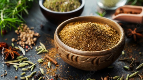 cumin seed and another spices on table