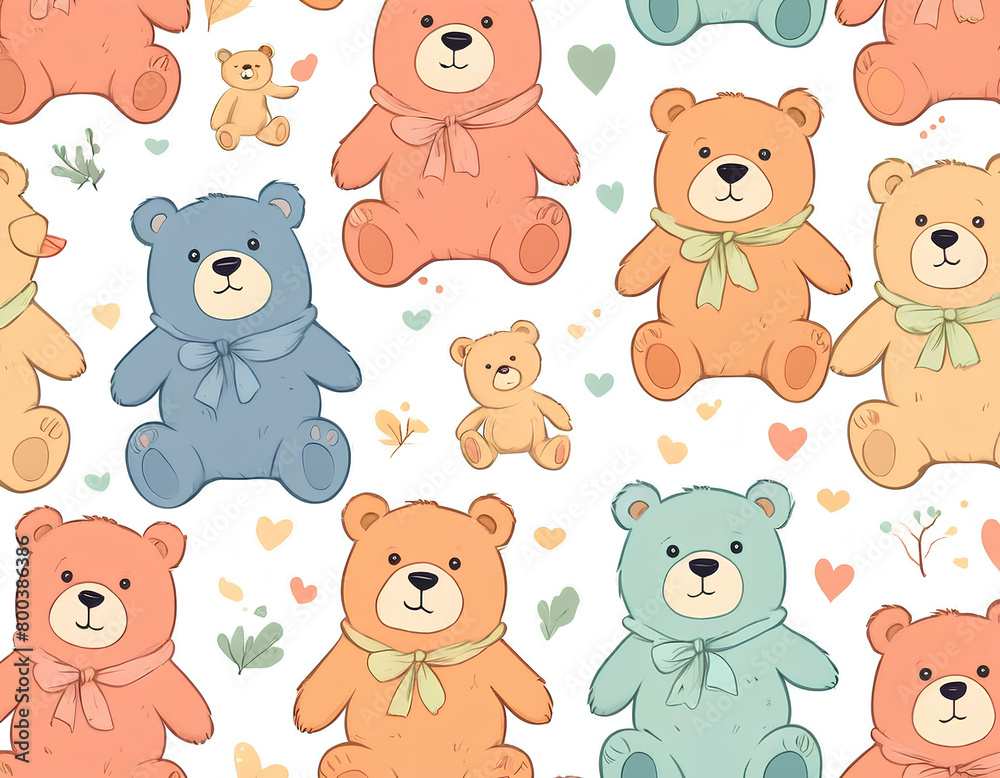 Fototapeta premium Cute bear character mascot designs