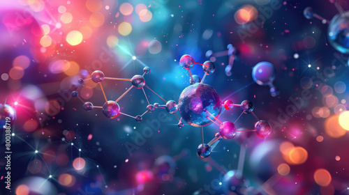 Atomic and Molecular Structure Illustration photo