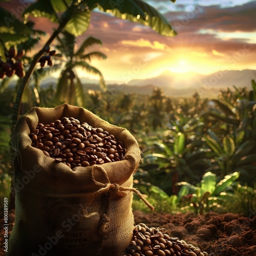 coffee beans in the garden