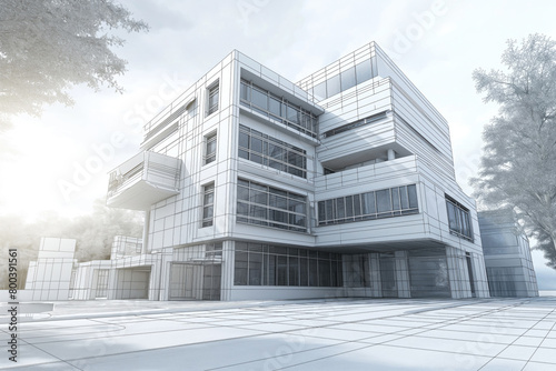 large building sketch office