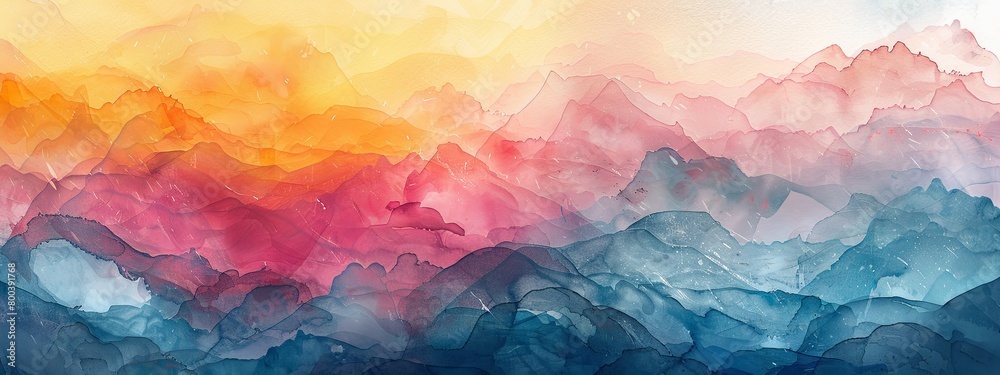 A vivid abstract background with watercolor blends in red and blue hues wallpaper A vivid abstract background with watercolor blends in red and blue hues wallpaper