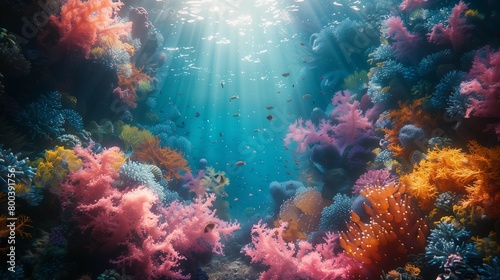 Vibrant Underwater Paradise, generative ai © Matus