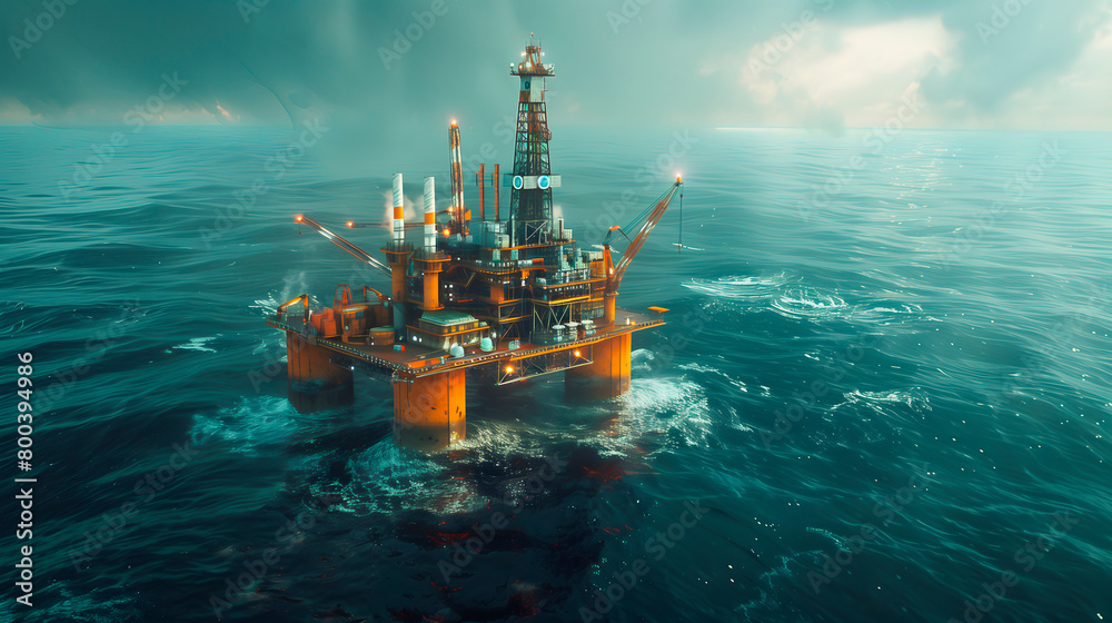 Obraz premium Plataforma petrolífera 