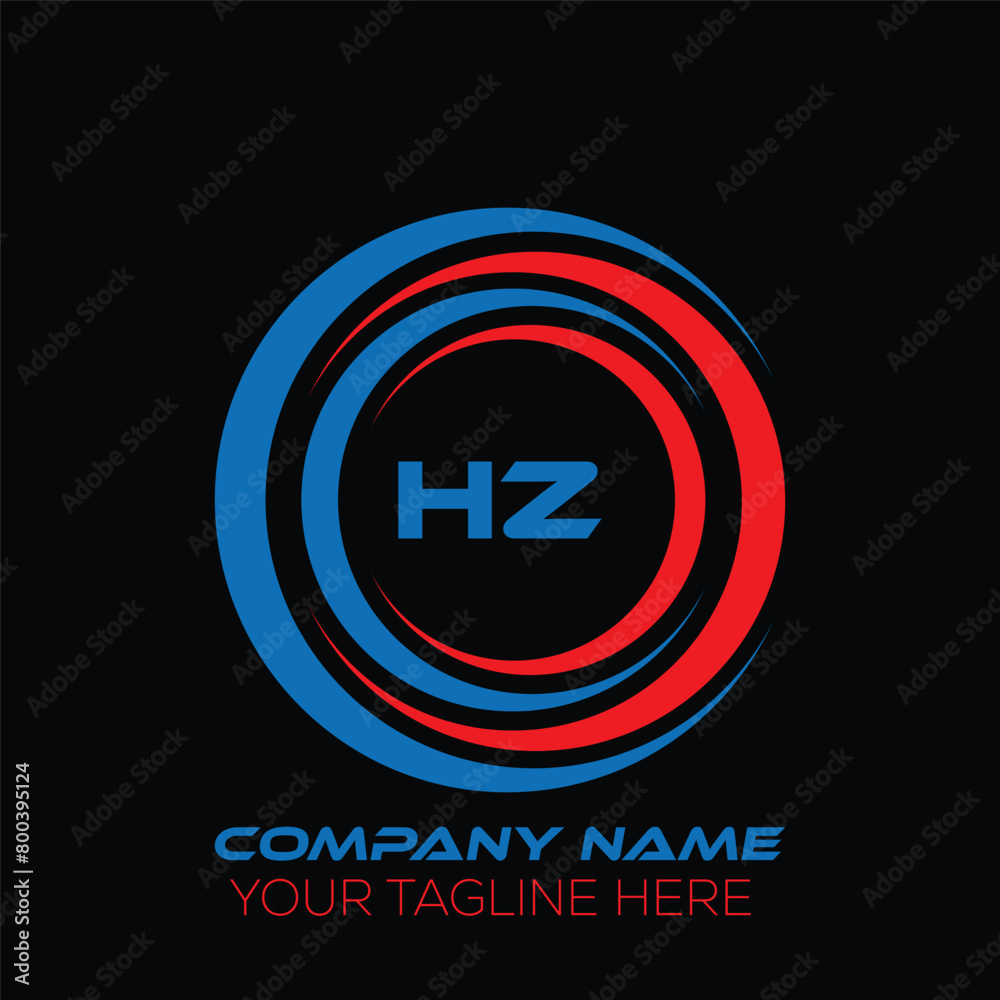 HZ letter logo creative design. HZ unique design. HZ letter logo design on black background. HZ letter logo creative design. HZ unique design. HZ letter logo design on black background.