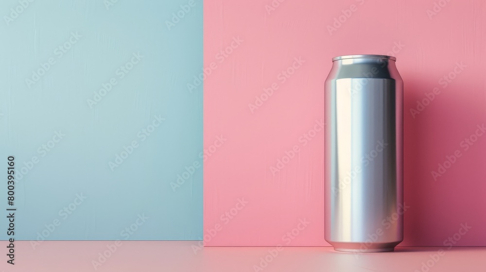 Product mockup aluminum can, poster with a place to copy space Product mockup aluminum can, poster with a place to copy space