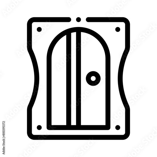 pencil sharpener line icon