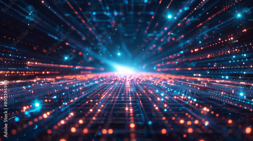 Fototapeta premium Endless horizons innovation limitless possibilities advanced technology abstract concept