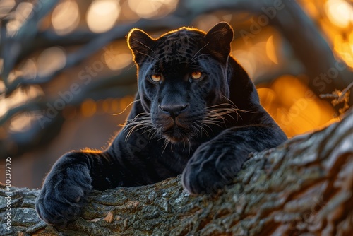 panther , Panthera pardus Linnaeus, portrait, canine, carnivore, creature, eye, feline, hunter, leopard, mammal, predator, panther, panthera, big, face, one, animal, black, dark, africa, dangerous, fu photo