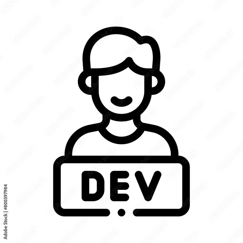 developer line icon developer line icon