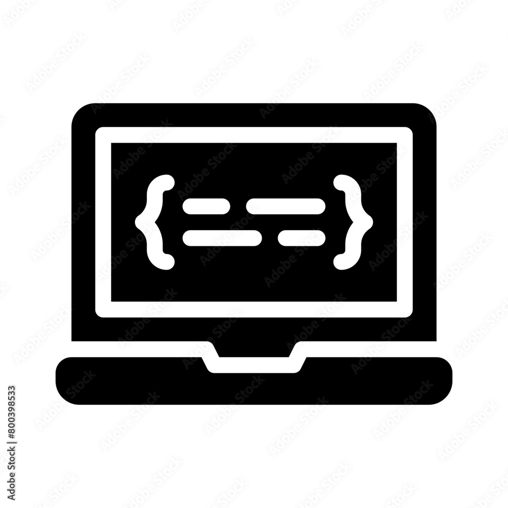 coding glyph icon coding glyph icon