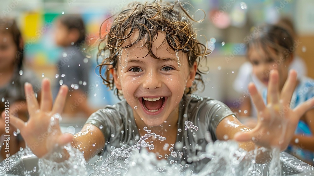 Obraz premium Hyperactive Learning in Action, generative ai