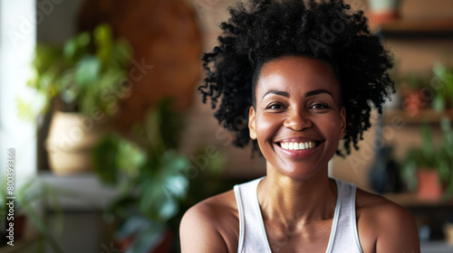 Portrait of smiling african american woman  photo