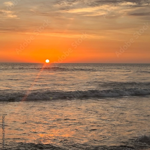 sunset on the sea