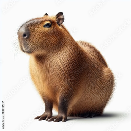 Capybara isolated on white