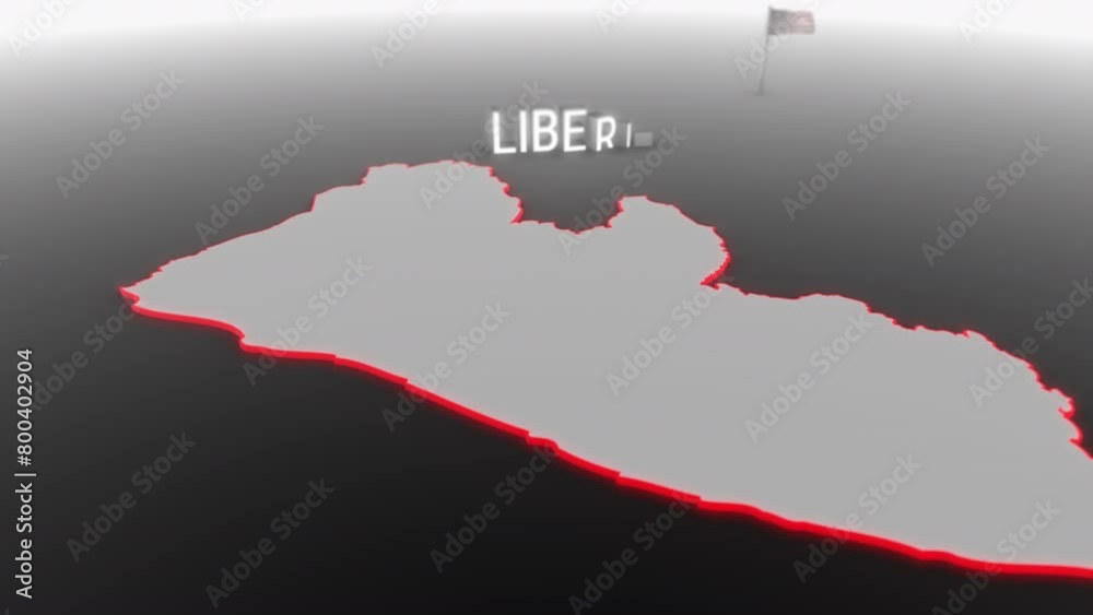 3d animated map of Liberia gets hit and fractured by the text “Crisis” 3d animated map of Liberia gets hit and fractured by the text “Crisis”