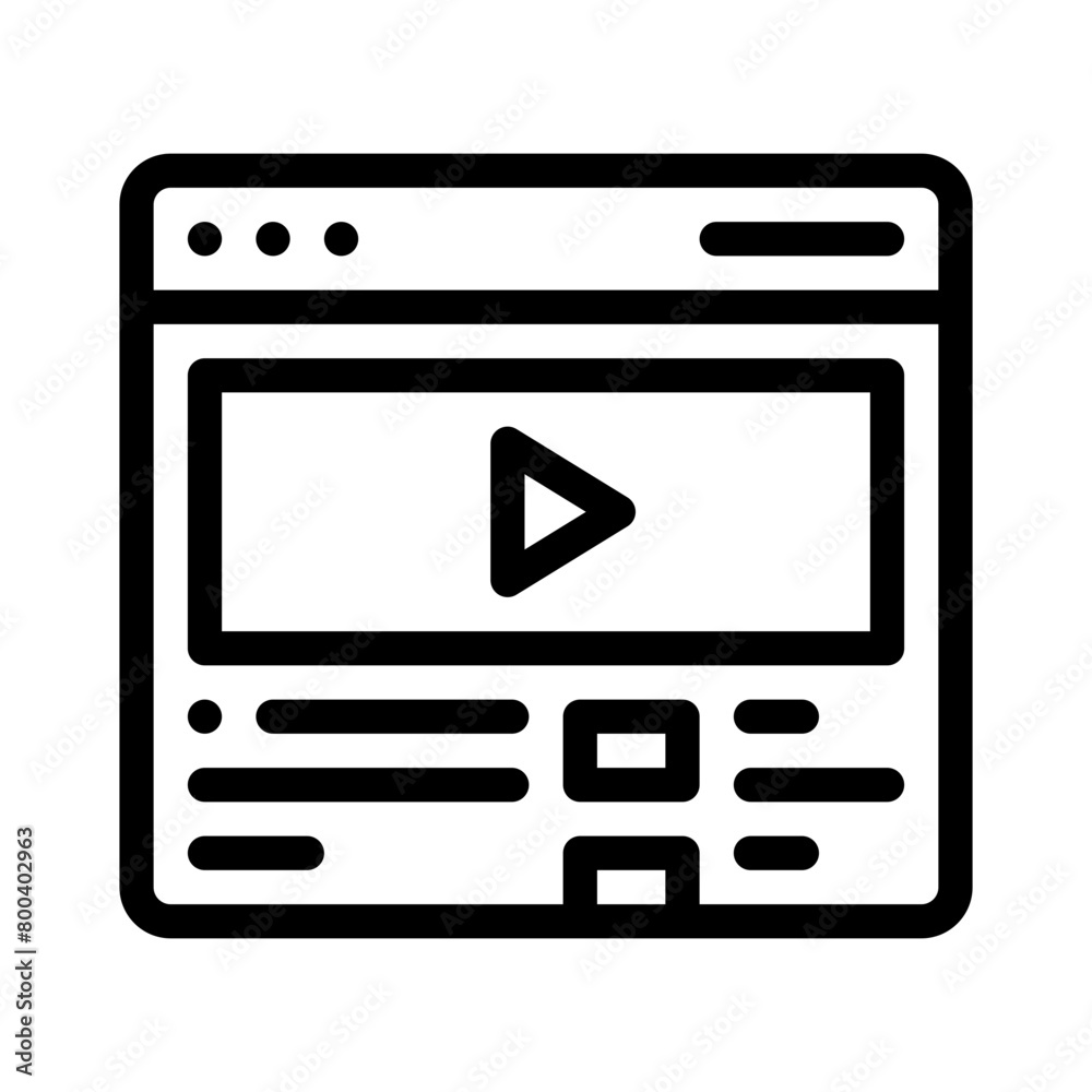 video line icon video line icon