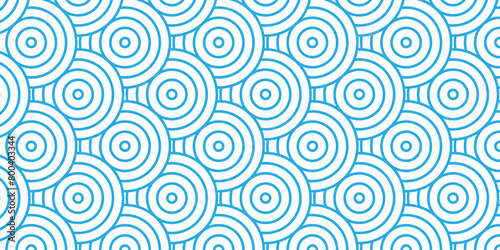   Overlapping Pattern Minimal diamond geometric waves spiral and abstract circle wave line. blue color seamless tile stripe geometric create retro square line backdrop pattern background.