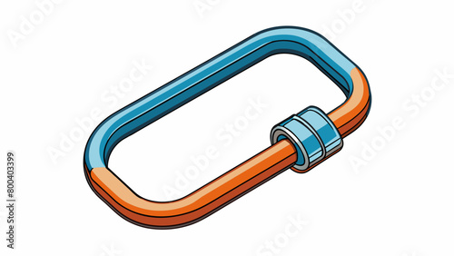 A carabiner is a versatile tool with a robust strong frame and a smooth surface to prevent snags. Its compact and lightweight design makes it a great. Cartoon Vector.