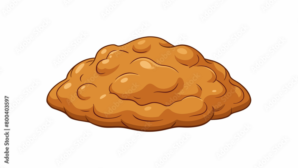 A clump of clay with a firm yet flexible consistency. It can be smoothed out for a sleek finish or left with a rough texture for a more organic look.. Cartoon Vector.
