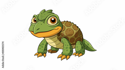A clever and curious creature whose body was covered in textured camouflaged skin that could change color and pattern in an instant. Its large. Cartoon Vector.